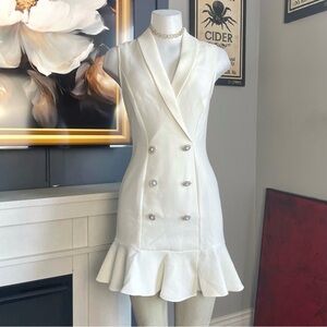 River Island White Blazer Dress
